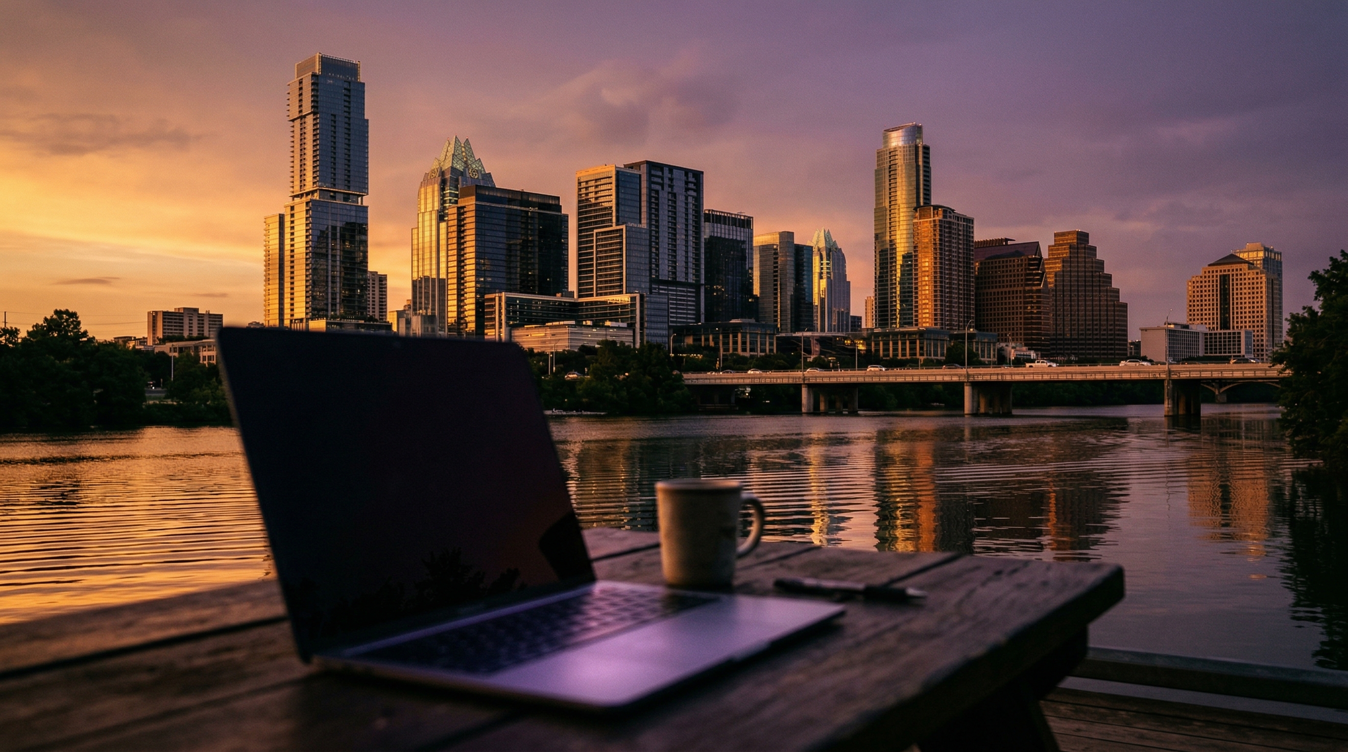 Austin skyline at dusk